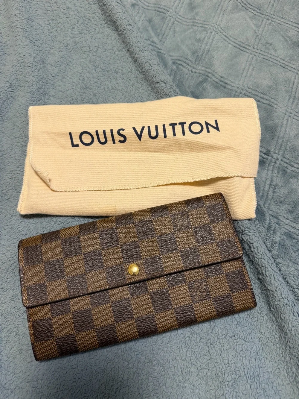 Louis Vuitton Damier Ébène Checkered Brown & Dark Brown Continental Wallet
